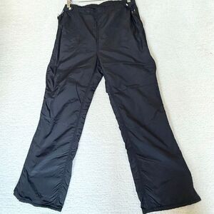 Roffe Vintage Black Full Side Zip Ski Pants - US Unisex M